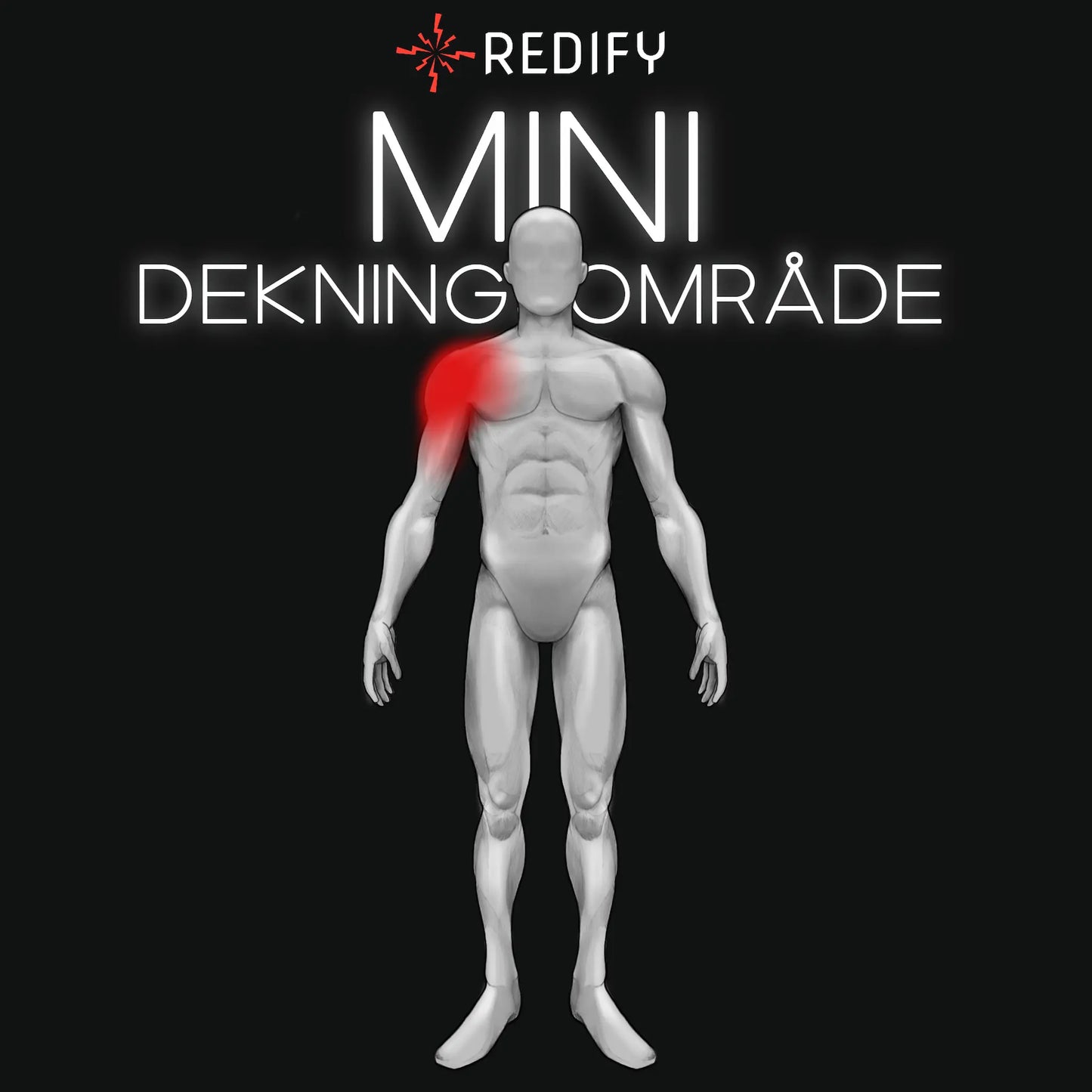 Redify mini rødlyspanel dekningsområde