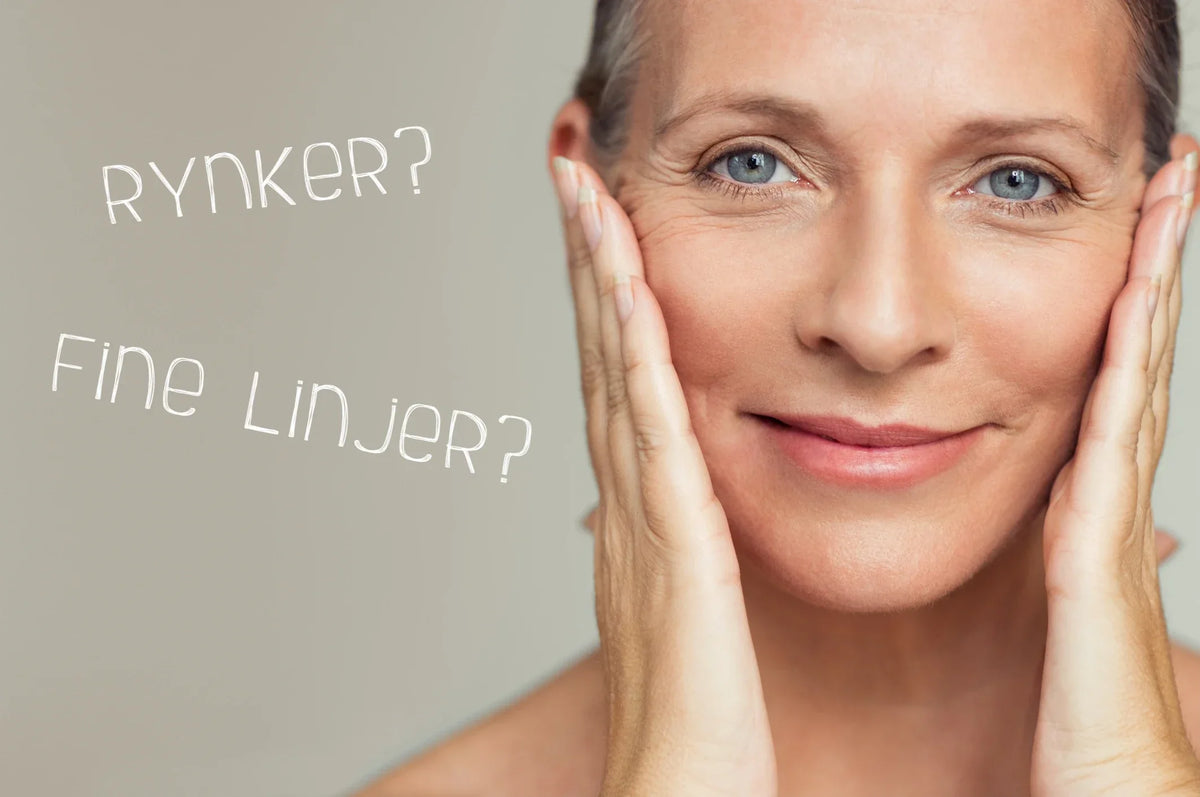 Hud aldring- Dame med rynker